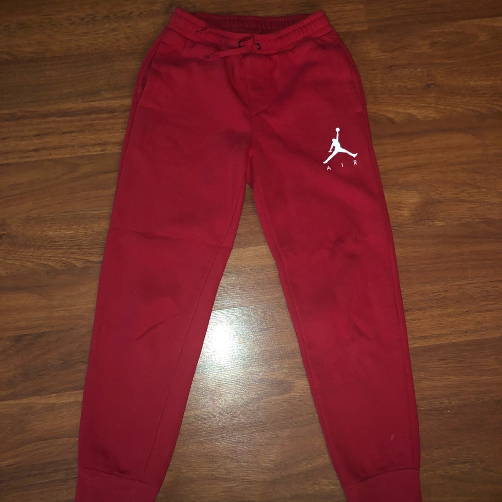 Red Jordan sweatpants